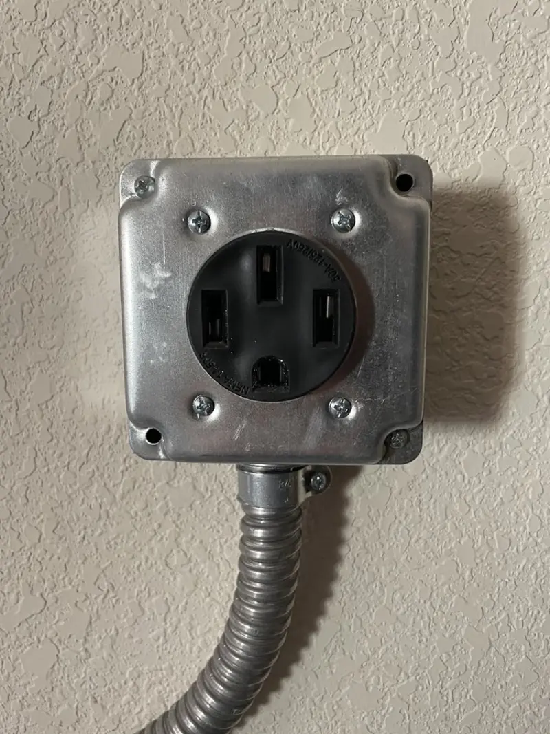 NEMA 14-50 outlet installed for Electrical Panel Upgrade in Miami Lakes